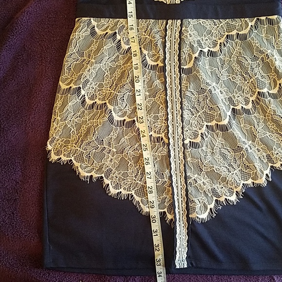 blue and light pink lace dress - Picture 6 of 7